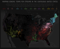 Mapping generic terms for US streams in the contiguous US.